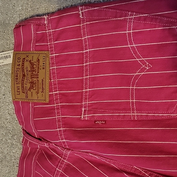 Supreme Levi's Pinstripe 550 Jeans - Picture 4 of 4